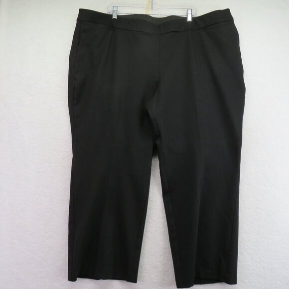 Lane Bryant Womens Black Pants Size 26/28 Regular Slip On Straight Leg - Picture 1 of 8